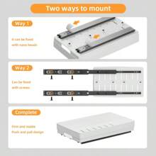 (3 Sets) Expandable Cabinet Drawers - Pull Out Cabinet Drawers Sticky Sliding Storage Racks, Suitable For Kitchen Sink Cabinet, Bathroom Closets Pull-Out Sliding Drawer Organizers - Multicolor - View 7