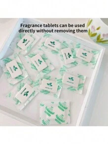 10pcs Set Wardrobe & Shoe Cabinet Scented Fragrance Tablets, Anti-Mold & Deodorizing Sachets, Solid Aromatherapy Discs For Clothes, Shoes, Bags, Leather Goods, Moisture & Odor Absorber Bedroom, Organizer, Home Storage