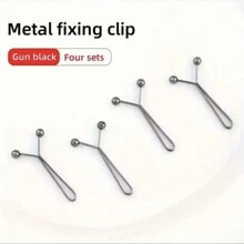 4pcs Invisible Waist Cincher Metal Clips - Adjustable, Fashion Accessory For Jeans And Apparel, U-Shape Scarf Clips To Prevent Wardrobe Malfunction, Easy To Use, Comfortable, Multipurpose - Shirt Sleeve Fastener, T-Shirt Hem Fixer, Non-Damaging, Reusable, Suitable For Casual, Commute, Date, Travel, School