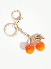 1PC New Fashion Crystal Cherry Pendant Metal Key Chain, Suitable For Daily Wear, For Bag Accessories, Can Send Family Gifts, Friends Gifts, Classmates Gifts, Lovers Gifts, Birthday Gifts, Teachers Gifts, Souvenirs