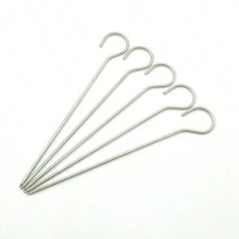 10 pièces Brochettes en acier inoxydable de 12 cm/15 cm/18 cm/20 cm, convenant pour gril électrique domestique, four, gril suspendu, outils de barbecue de pique-nique extérieur. Faciles à nettoyer. 4 longueurs disponibles.