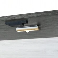 Euroco 68.9" Armoire Wadrobe, 2 Door Bedroom Armoire With LED Light And Hanging Rods, Brown - Brown - View 8