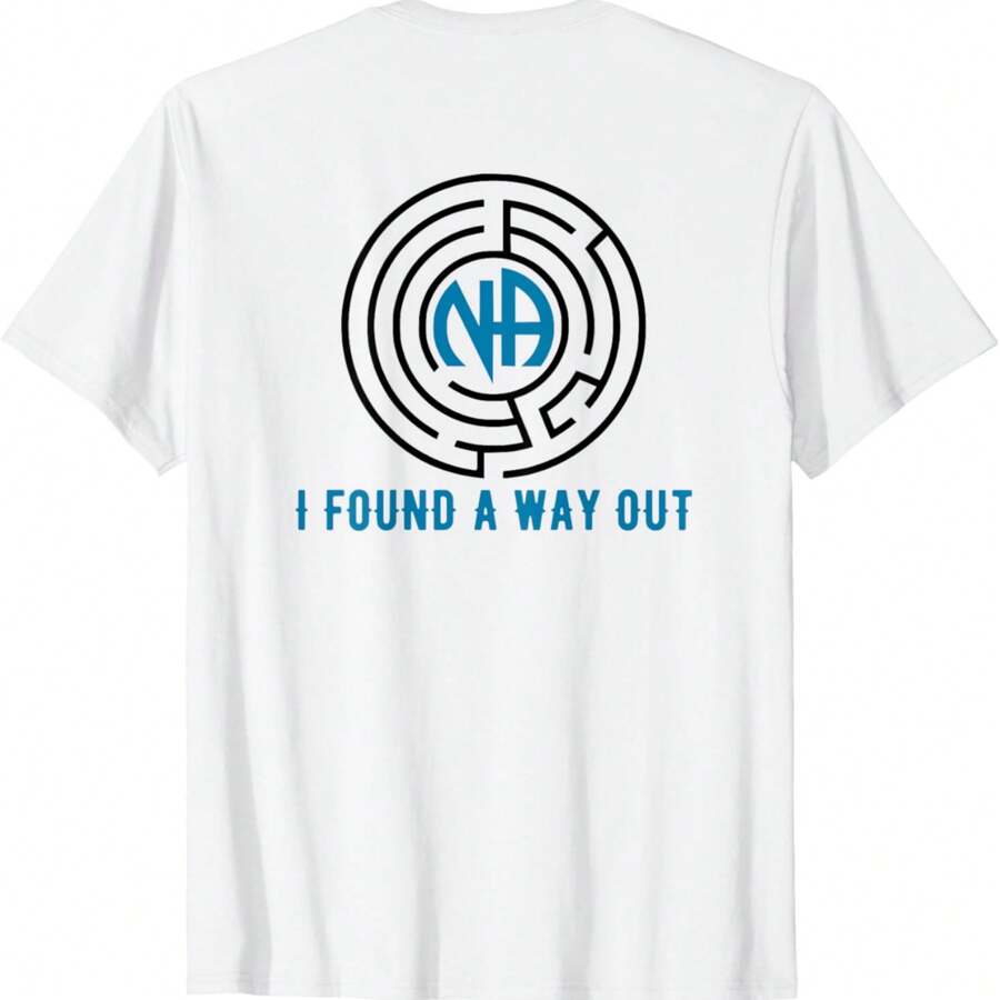 BACK PRINT I Found A Way Out Maze NA Narcotics Anonymous T-Shirt
