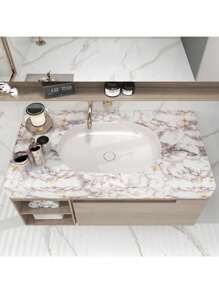 1 卷大理石壁纸，防油耐热自粘壁纸，适用于厨房、家具装饰、奢华香槟白色/房间装饰、家居装饰、卧室装饰、房间装饰、粘贴在瓷砖上、海报、墙面印刷品、卧室房间装饰