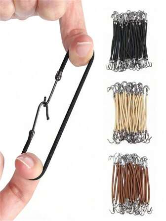 15 piezas Gomas elásticas con gancho para coleta, accesorios para el cabello grueso, cuerda para el cabello, accesorios para el cabello
