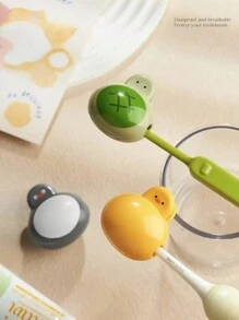 1pc/2pcs/3pcs Toothbrush Head Protector Case, Portable Toothbrush Cap Cover, Home Travel Electric Toothbrush Dustproof Holder, Cartoon Toothbrush Head Storage Box. Suitable For Travel And Commuting. Dustproof And Breathable.