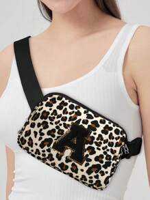 腰包，时尚斜挎腰包，配有可调节肩带，适合日常使用、户外、旅行、徒步旅行、慢跑、骑自行车、便携式设计、理想的礼物