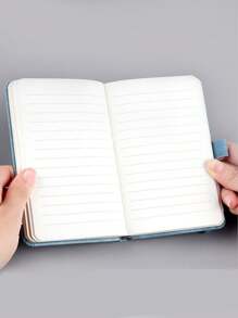 Cuaderno de bolsillo mini A7 con portaplumas, 100 hojas/200 páginas, tamaño 3.15*4.33 pulgadas - Multicolor - Ver 6