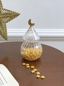 Cirelle 1 件原装月亮玻璃糖果储物罐，巧克力坚果罐，奢华简约设计，糖果罐香料罐，咖啡储物罐，适用于厨房、餐厅、客厅、家居装饰、礼物 - 彩色 - 查看 11