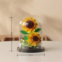 Eine Vielzahl von ABS Desktop Blumen Dekorationen Modell Bausätze, DIY Topfpflanzen, Geschenke für Freunde, Bildungsbausteine. Geschenke zum Schulbeginn, Eltern-Kind-Interaktion, Bürozeit. Geeignet für Tisch-, Raum- und Fensterbankdekoration, etc. Halloween/Weihnachten, stressabbauendes Spielzeug