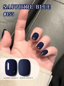 XEIJAYI 1pc 7.3ml Sapphire Blue Gel Nail Polish UV/LED Soak Off Polish Gel Long Effect Fast Drying For Home Nail Art DIY Salon Home Holiday Gift