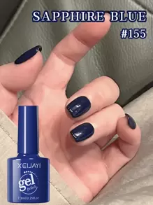 XEIJAYI 1pc 7.3ml Sapphire Blue Gel Nail Polish UV/LED Soak Off Polish Gel Long Effect Fast Drying For Home Nail Art DIY Salon Home Holiday Gift