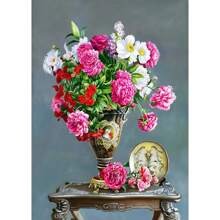 1pc Wall Arts Posters Optional Frame Botanica Europe Classical Retro Flowers Oil Painting Nordic Beautiful Floral Wall Art Poster Canvas Print Hallway Picture Room Home Decor Pop ,Wall Art With Frame