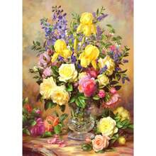 1pc Wall Arts Posters Optional Frame Botanica Europe Classical Retro Flowers Oil Painting Nordic Beautiful Floral Wall Art Poster Canvas Print Hallway Picture Room Home Decor Pop ,Wall Art With Frame
