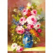 1pc Wall Arts Posters Optional Frame Botanica Europe Classical Retro Flowers Oil Painting Nordic Beautiful Floral Wall Art Poster Canvas Print Hallway Picture Room Home Decor Pop ,Wall Art With Frame