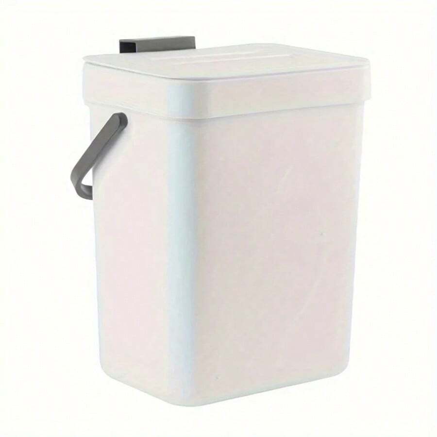 Bote de basura silencioso y cerrado que ahorra espacio: 3/5 L, cubo sellado ecológico para cocina y oficina, no necesita electricidad - blanco3L - Ver 1