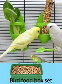 1 件装小型鸟浴盆，鸟笼沐浴箱，适用于雀科、爱情鸟、玄凤鹦鹉、爪哇麻雀、斑胸草雀、金丝雀、长尾小鹦鹉 - 綠色 - 查看 10
