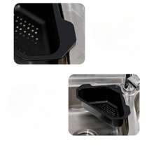 New Stainless Steel Sink Drain Basket, Triangle Filter Net, Kitchen Sink Organizer Rack, Vegetable Wash Basin - Color as Shown - View 4