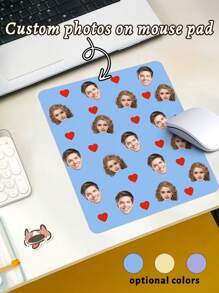 1 Piece Of Customized Mouse Pad, 30x25cm/12x10in, Supporting Photo Customization Such As Mom&Dad, Couples, Friends, Pets, Anime And Cartoon Etc., Nice Gift On Holiday Or Festivals Such As New Year, Valentine's Day, Birthday, Anniversary Or Daily Life Which Shows Your Unique Personalized And Special Care. Back To School - Multicolor - View 1