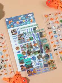 6pcs Vintage Style Stickers, Peninsula Countryside Series, Scrapbook/Planner Decorations, DIY Materials,School Supplies,Back To School