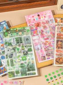 6pcs Vintage Style Stickers, Peninsula Countryside Series, Scrapbook/Planner Decorations, DIY Materials,School Supplies,Back To School