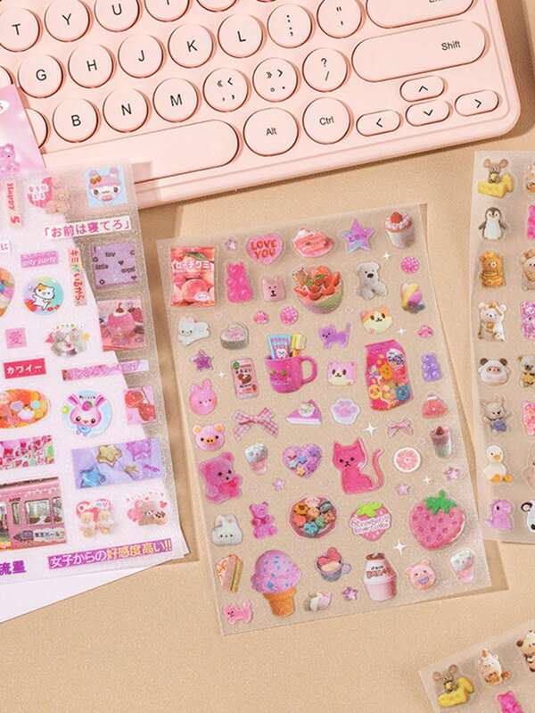 6pcs Vintage Style Stickers, Peninsula Countryside Series, Scrapbook/Planner Decorations, DIY Materials,School Supplies,Back To School