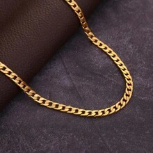 1 Peça Colar Dourado Versátil da Moda de 6mm, Colar Gargantilha de Hip Hop