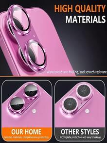 1 套哑光金属手机镜头保护膜适用于 iPhone 16 易粘贴、高清、不易碎 - 彩色 - 查看 9