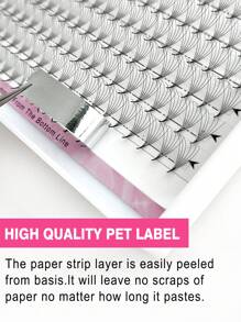 CoMango 300Fans 0.07mm 预制浓密扇形 6D 单根睫毛 细尖底座 预制俄罗斯浓密睫毛延长 睫毛簇、睫毛簇、单根睫毛、睫毛、假睫毛 - 黑色 - 查看 6