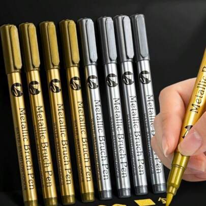 Metallic Soft Tip Craft Pen, Signing Pen, Painting Pen, DIY Drawing & Graffiti Pen, Watercolor Marker Pen Back To School