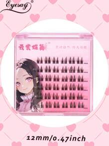 DIY 36 片 C 卷自粘式漫画睫毛 3D 蓬松睫毛延长分段假睫毛戏剧睫毛束柔软丝带条睫毛化妆睫毛 6-12 毫米 - C - 查看 5