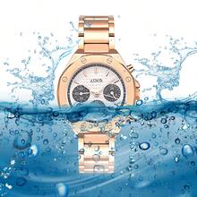 ZOEA EZ8099 Women's Multifunctional Waterproof Quartz Watch In Rose Gold Tone With Steel Strap - Rose Gold - View 2
