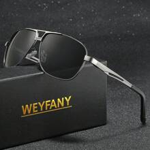 Occhiali da sole polarizzati con montatura grande, gambe in alluminio e magnesio con cerniere a molla, adatti per esterni, pesca, guida, uso classico aziendale per l estate, spiaggia, vacanza, all aperto, viaggio