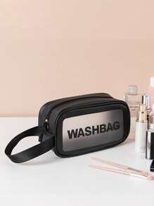 Transparent Makeup Bag With Zipper Waterproof Cosmetic Bags Travel Toiletry Bag Portable Cosmetic Storage Bag Lightweight Clear Storage Bag Organizer For Women And Girls Large Capacity Makeup Case Travel Essential Gift For Her Wash Bag Toiletry Travel Bag Makeup Storage Beach Beach Bag Vacation Holiday Essentials School Supplies Travel Essentials Ladies For College Dorm Bathroom