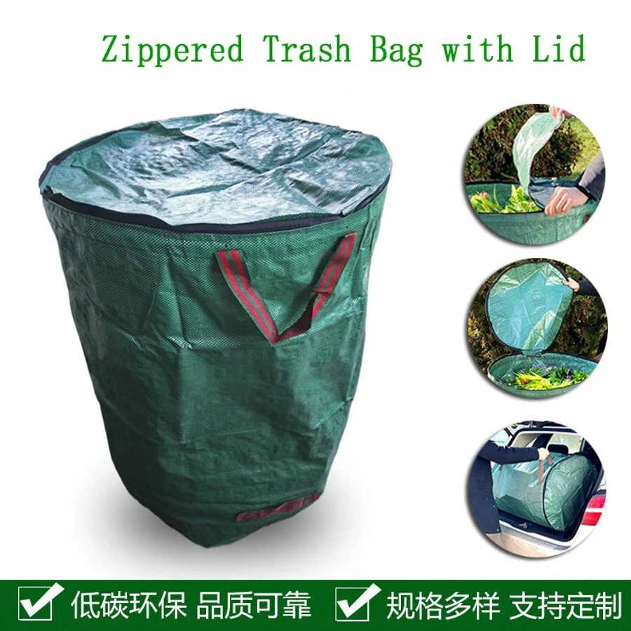 Supporto Per Sacco Della Spazzatura Da 120L Con Coperchio E Anello Di Serraggio - Contenitore Rifiuti Riciclabile, H 74 Cm