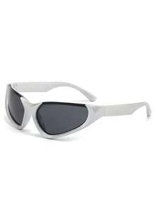 1pc Minimalist Fashion Street Style Cool Windproof Fashion Glasses, Unisex Stylish Beach Accessory
