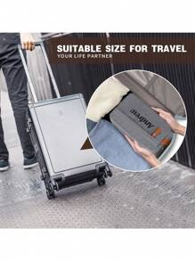 1pc Customizable Nylon Men's Business Toiletry Bag, Travel Makeup Bag, Large Capacity Briefcase Style Organizer Pouch