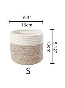 Panier tressé doux, panier de rangement, panier pour plante, panier en corde bohème pour pot de plante, décor de jardin en rotin naturel mélangé, paniers Boho avec cadre en métal pour ambiance côtière, panier géométrique, pour la rentrée scolaire
