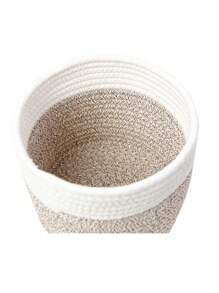 Panier tressé doux, panier de rangement, panier pour plante, panier en corde bohème pour pot de plante, décor de jardin en rotin naturel mélangé, paniers Boho avec cadre en métal pour ambiance côtière, panier géométrique, pour la rentrée scolaire