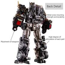 QCCX Car Robots Toys, Deformation Action Figures For Kids Boys Girls 6 Age+, Transformed Into Toy Cars - Black - View 3