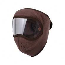 Fleece Warm Winter Balaclava Face Mask With Anti-Fog Goggles Windproof Skull Cap - Red - View 6