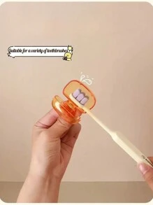 1pc/2pcs/3pcs Toothbrush Head Protector Case, Portable Toothbrush Cap Cover, Home Travel Electric Toothbrush Dustproof Holder, Cartoon Toothbrush Head Storage Box. Suitable For Travel And Commuting. Dustproof And Breathable.