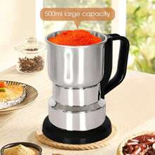 电动研磨机 Plus，胡椒研磨机，家用电动香料研磨机和咖啡研磨机，不锈钢材质，一键操作，适用于咖啡豆、香料、草药、胡椒、坚果、豆类、谷物等。 - 英規插(220-240V) - 查看 5