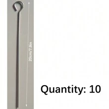 10 pièces Brochettes en acier inoxydable de 12 cm/15 cm/18 cm/20 cm, convenant pour gril électrique domestique, four, gril suspendu, outils de barbecue de pique-nique extérieur. Faciles à nettoyer. 4 longueurs disponibles.