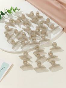 4pcs/Set Women's Mixed Color Cute Mini Hair Claw Clips, Suitable For Daily Dressing Up Casual,Hair Accessories,Hair Jaw Clip,Hair Clutch