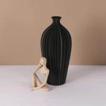 1pc Bohemian Style Modern Home Decor Vase, Plastic Cylinder Vase For Living Room And Entryway, Plastic Flower Vase, Dried Flower Vase Gifts Birthday Graduation Room Decor Glass Vase