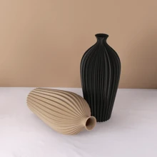 1pc Bohemian Style Modern Home Decor Vase, Plastic Cylinder Vase For Living Room And Entryway, Plastic Flower Vase, Dried Flower Vase Gifts Birthday Graduation Room Decor Glass Vase