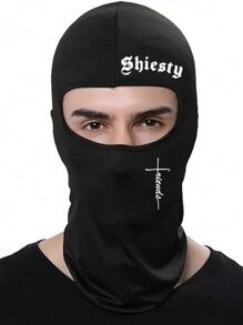 2 件/1 件字母和十字印花滑雪面罩拉法帽面罩男女款防紫外线防风围巾适用于滑雪板摩托车