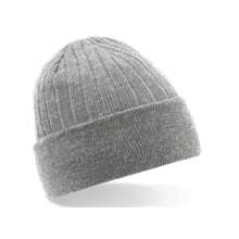 Beechfield Unisex Adult Thinsulate Beanie (Heather Grey) - 100% Acrylic - Grey - View 1