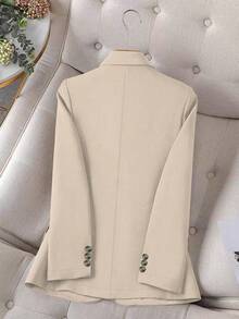 Damen Lässig Elegant einfarbige leichte Lange Ärmel Blazer Jacke, vielseitig einsetzbar für den Arbeitsweg